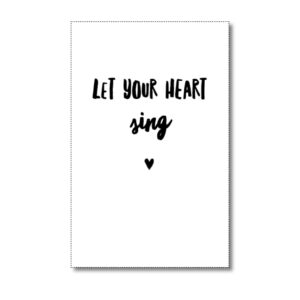 mini-kaartje let your heart sing