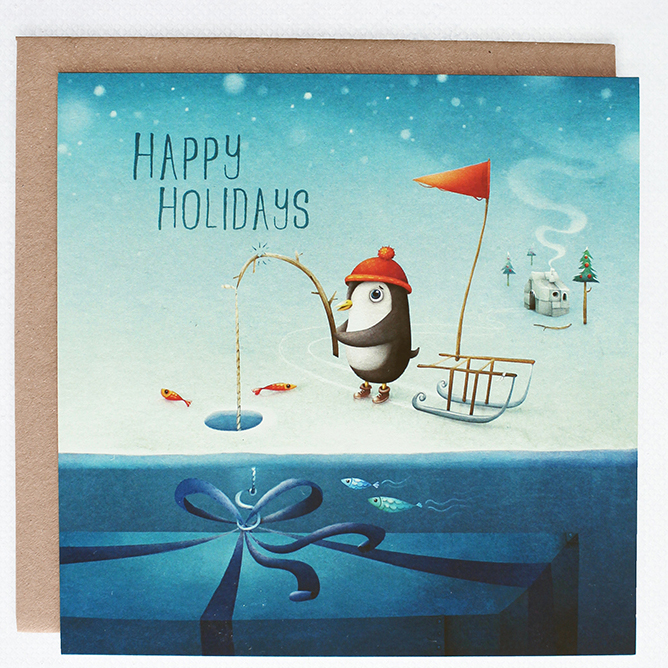 Lea-illustraties-kerst-kaart-happy-holidays