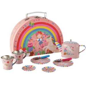 rainbow-airy-tin-tea-set is-semi-circle-foiled-case-floss-and-rock-kinder-thee-set
