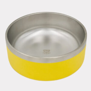 dukier-honden-voerbak-roestvijstaal-geel