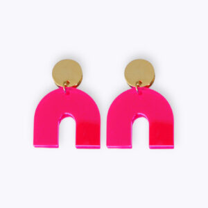 all-things-we-like-bow-neon-pink-earrings