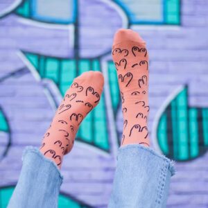 Eat Mielies titties socks electric peach
